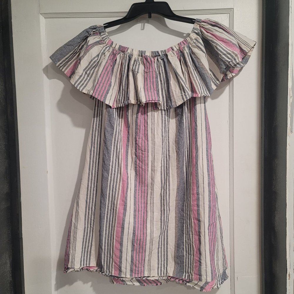 Off the Shoulder Linen Dress